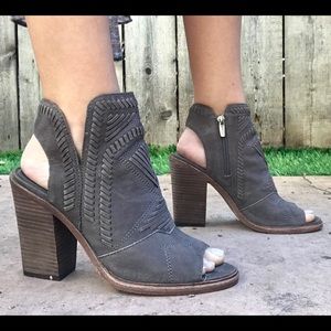 Vince Camuto Peep Toe Block Heel Booties